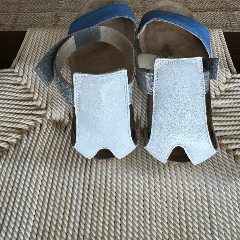 NAOT “Pixie / Mermaid” Wedge Sandal (Blue/Silver/White) – Size 9 - Picture 6 of 7